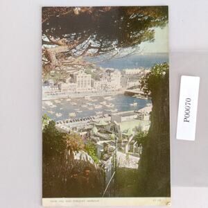 Vintage 1950s Postcard Vane Hill Torquay Harbour Devon England Jarrold Unused